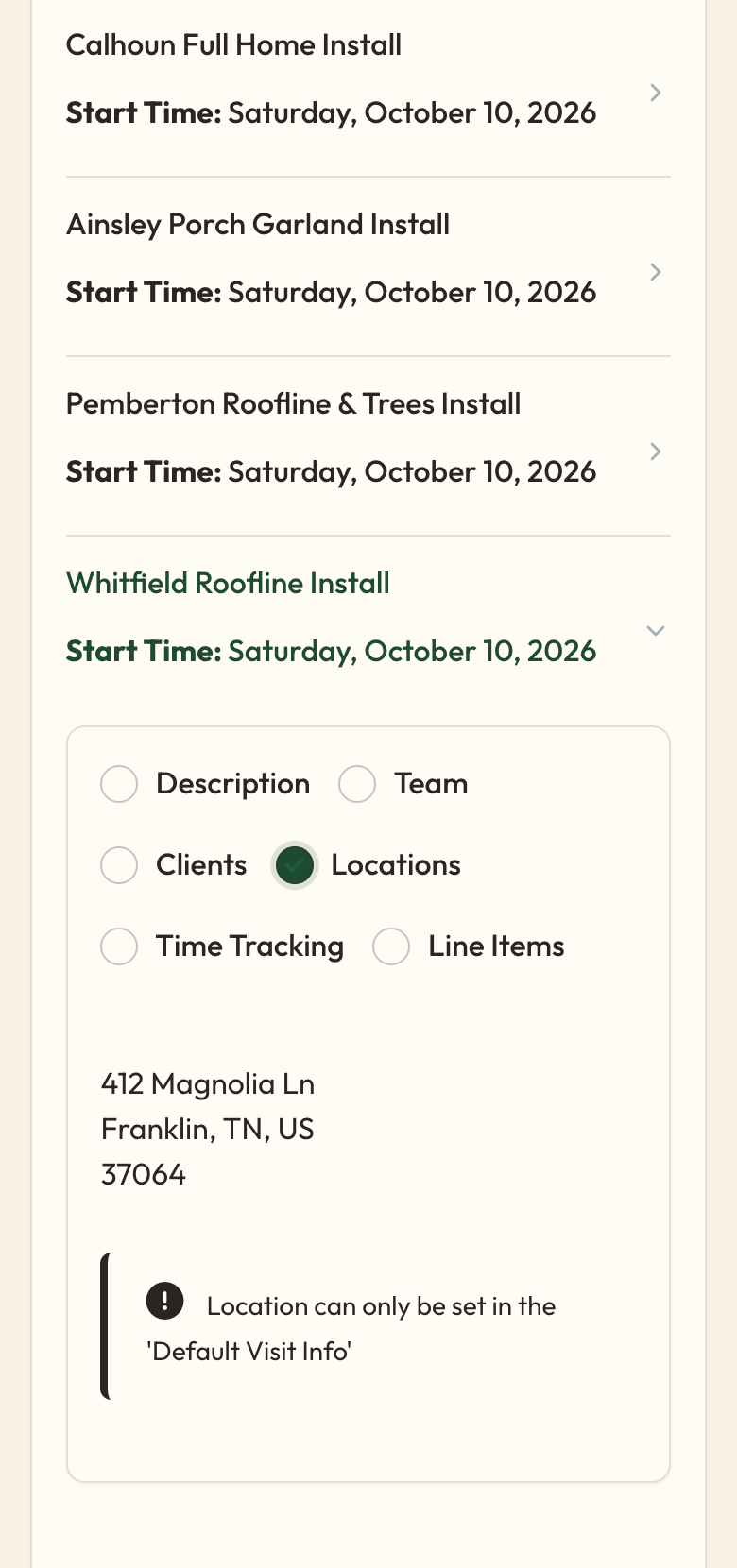 Merry Manage crew app screen